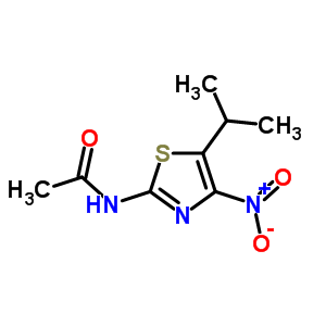 N-[5-(1-甲基乙基)-4-硝基-2-噻唑]-乙酰胺結(jié)構(gòu)式_64932-40-7結(jié)構(gòu)式