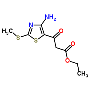 3-(4-氨基-2-甲基硫代噻唑-5-基)-3-氧代丙酸乙酯結(jié)構(gòu)式_65095-75-2結(jié)構(gòu)式