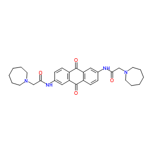 2-(氮雜環(huán)庚烷-1-基)-n-[6-[[2-(氮雜環(huán)庚烷-1-基)乙?；鵠氨基]-9,10-二氧代-蒽-2-基]乙酰胺結(jié)構(gòu)式_65175-56-6結(jié)構(gòu)式