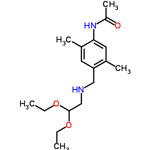 N-[4-[(2,2-二乙氧基乙基氨基)甲基]-2,5-二甲基-苯基]乙酰胺結(jié)構(gòu)式_65266-54-8結(jié)構(gòu)式