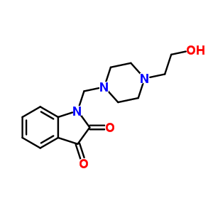 1-[4-(2-羥基乙基)-哌嗪-1-甲基]-1H-吲哚-2,3-二酮結(jié)構(gòu)式_6532-17-8結(jié)構(gòu)式