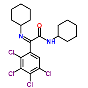 N-環(huán)己基-2-環(huán)己基亞氨基-2-(2,3,4,5-四氯苯基)乙酰胺結(jié)構(gòu)式_65983-61-1結(jié)構(gòu)式