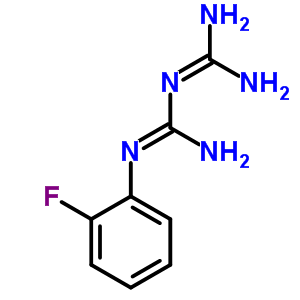 1-(2-氟苯基)雙胍鹽酸鹽結(jié)構(gòu)式_66088-51-5結(jié)構(gòu)式