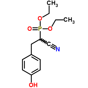 [1-氰基-2-(4-羥基苯基)乙基]-磷酸二乙酯結(jié)構(gòu)式_66324-65-0結(jié)構(gòu)式