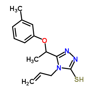 4-烯丙基-5-[1-(3-甲基苯氧基)乙基]-4H-1,2,4-噻唑-3-硫醇結(jié)構(gòu)式_667413-68-5結(jié)構(gòu)式