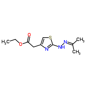 2-[2-(2-丙烷-2-基肼基)-1,3-噻唑-4-基]乙酸乙酯結(jié)構(gòu)式_66870-49-3結(jié)構(gòu)式