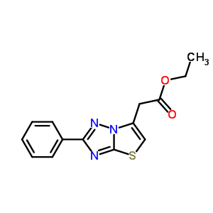(2-苯基(1,3)噻唑并(3,2-b)(1,2,4)噻唑-6-基)乙酸乙酯結(jié)構(gòu)式_66870-63-1結(jié)構(gòu)式