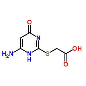 2-[(4-氨基-1,6-二氫-6-氧代-2-嘧啶)硫代]-乙酸結(jié)構(gòu)式_66902-63-4結(jié)構(gòu)式