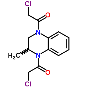 (7CI,8CI,9CI)-1,4-雙(氯乙酰基)-1,2,3,4-四氫-2-甲基-喹噁啉結(jié)構(gòu)式_6699-47-4結(jié)構(gòu)式