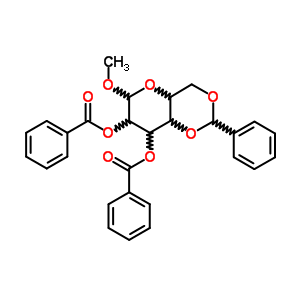甲基-2,3-二-o-苯甲酰基-4,6-o-亞芐基-alpha-d-吡喃葡萄糖苷結(jié)構(gòu)式_6748-91-0結(jié)構(gòu)式