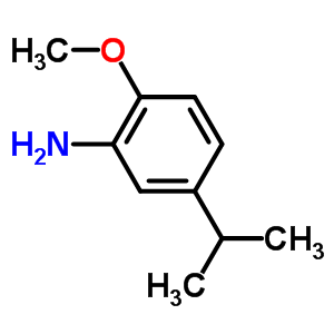 2-甲氧基-5-(1-甲基乙基)-苯胺結(jié)構式_67617-85-0結(jié)構式