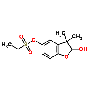 2-羥基-3,3-二甲基-2,3-二氫-1-苯并呋喃-5-乙烷磺酸鹽結(jié)構(gòu)式_68505-81-7結(jié)構(gòu)式