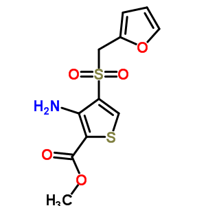3-氨基-4-[(2-呋喃基甲基)磺?；鵠噻吩-2-羧酸甲酯結構式_690632-80-5結構式