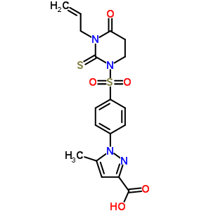 5-甲基-1-[4-[[四氫-4-氧代-3-(2-丙烯-1-基)-2-硫氧代-1(2H)-嘧啶]磺?；鵠苯基]-1H-吡唑-3-羧酸結(jié)構(gòu)式_69181-08-4結(jié)構(gòu)式