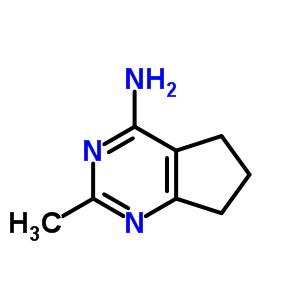 (9ci)-6,7-二氫-2-甲基-5H-環(huán)戊并嘧啶-4-胺結構式_69390-17-6結構式
