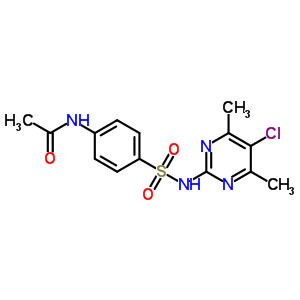 N-[4-[(5-氯-4,6-二甲基-嘧啶-2-基)磺酰基]苯基]乙酰胺結(jié)構(gòu)式_6943-81-3結(jié)構(gòu)式