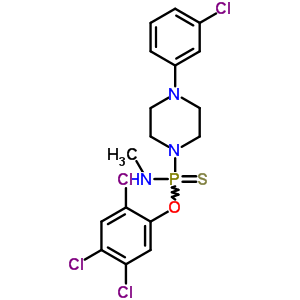 N-[[4-(3-氯苯基)哌嗪-1-基]-(2,4,5-三氯苯氧基)膦硫代]甲胺結(jié)構(gòu)式_6945-63-7結(jié)構(gòu)式