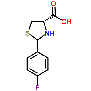 2-(4-氟苯基)-噻唑烷-4-羧酸結(jié)構(gòu)式_69570-82-7結(jié)構(gòu)式