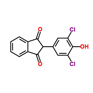 2-(3,5-二氯-4-羥基苯基)-1H-茚-1,3(2H)-二酮結(jié)構(gòu)式_69574-17-0結(jié)構(gòu)式