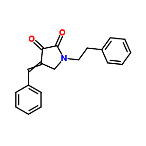 1-(2-苯基乙基)-4-(苯基亞甲基)-2,3-吡咯烷二酮結(jié)構(gòu)式_6965-12-4結(jié)構(gòu)式