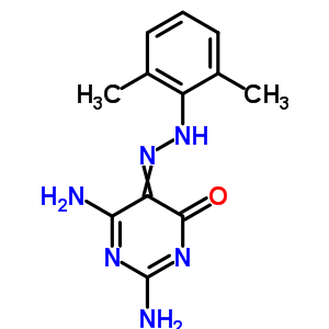 2,6-二氨基-5-[2-(2,6-二甲基苯基)二氮雜烯]-4(3H)-嘧啶酮結構式_6979-63-1結構式