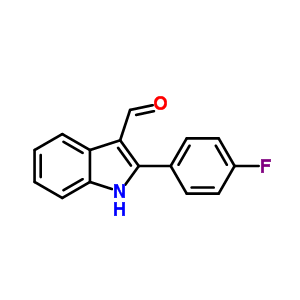2-(4-氟苯基)-1H-吲哚-3-甲醛結(jié)構(gòu)式_70093-12-8結(jié)構(gòu)式