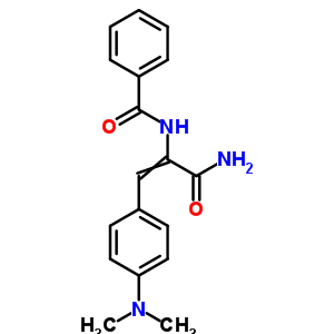 N-[1-氨基甲酰-2-(4-二甲基氨基苯基)乙烯]苯甲酰胺結(jié)構(gòu)式_70985-06-7結(jié)構(gòu)式