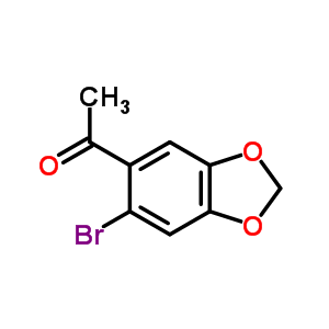 1-(6-溴-1,3-苯并二氧雜環(huán)戊烯l-5-基)-乙酮結(jié)構(gòu)式_71095-26-6結(jié)構(gòu)式