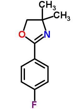 2-(4-氟苯基)-4,4-二甲基-2-噁唑啉結(jié)構(gòu)式_71171-94-3結(jié)構(gòu)式