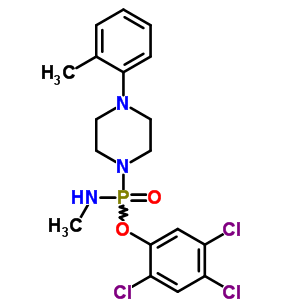 N-[[4-(2-甲基苯基)哌嗪-1-基]-(2,4,5-三氯苯氧基)膦]甲胺結構式_7147-67-3結構式