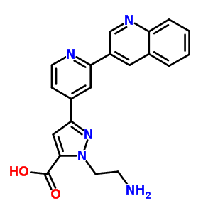 1-(2-氨基乙基)-3-(2-喹啉-3-基吡啶-4-基)-1H-吡唑-5-羧酸結(jié)構(gòu)式_723337-37-9結(jié)構(gòu)式