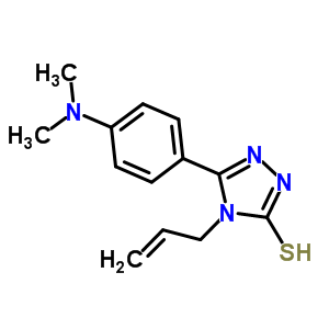 4-烯丙基-5-[4-(二甲基氨基)苯基]-4H-1,2,4-噻唑-3-硫醇結(jié)構(gòu)式_724749-10-4結(jié)構(gòu)式