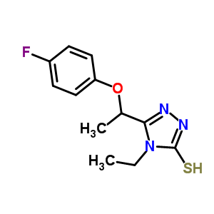 4-乙基-5-[1-(4-氟苯氧基)乙基]-4H-1,2,4-噻唑-3-硫醇結(jié)構(gòu)式_725217-84-5結(jié)構(gòu)式