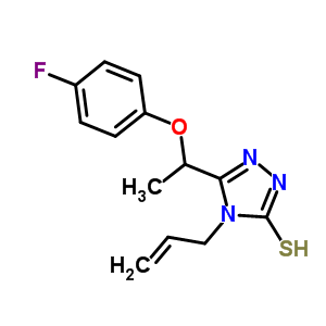 4-烯丙基-5-[1-(4-氟苯氧基)乙基]-4H-1,2,4-噻唑-3-硫醇結(jié)構(gòu)式_725217-88-9結(jié)構(gòu)式
