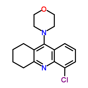 5-氯-1,2,3,4-四氫-9-(4-嗎啉)吖啶鹽酸鹽結構式_73663-86-2結構式