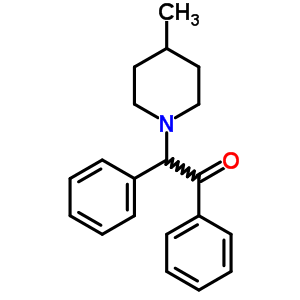 2-(4-甲基-1-哌啶)-1,2-二苯基-乙酮結(jié)構(gòu)式_7400-84-2結(jié)構(gòu)式