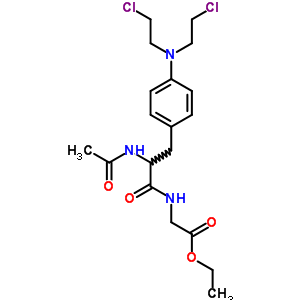 2-[[2-乙酰氨基-3-[4-[雙(2-氯乙基)氨基]苯基]丙?；鵠氨基]乙酸乙酯結(jié)構(gòu)式_7409-39-4結(jié)構(gòu)式