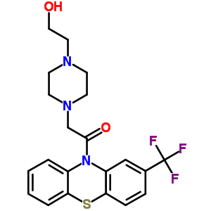 2-[4-(2-羥基乙基)哌嗪-1-基]-1-[2-(三氟甲基)吩噻嗪-10-基]乙酮結(jié)構(gòu)式_74317-41-2結(jié)構(gòu)式