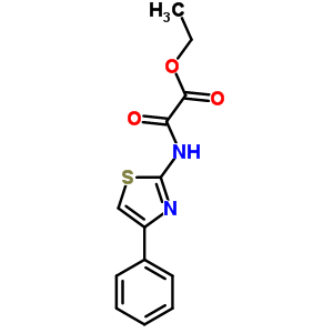 2-氧代-2-(4-苯基噻唑-2-基氨基)乙酸乙酯結(jié)構(gòu)式_74531-87-6結(jié)構(gòu)式