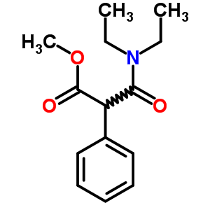 2-(二乙基氨基甲酰)-2-苯基-乙酸甲酯結(jié)構(gòu)式_7465-35-2結(jié)構(gòu)式