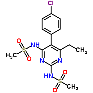 N-[5-(4-氯苯基)-4-乙基-6-甲烷磺酰胺-嘧啶-2-基]甲烷磺酰胺結構式_7467-16-5結構式