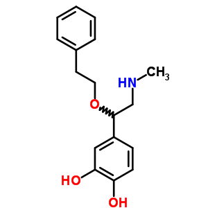 4-(2-甲基氨基-1-苯乙基氧基-乙基)苯-1,2-二醇結(jié)構(gòu)式_7468-26-0結(jié)構(gòu)式