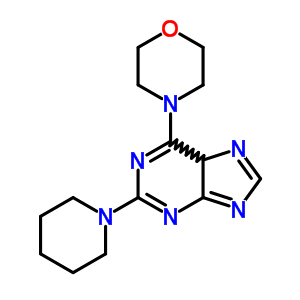 6-嗎啉-4-基-2-(1-哌啶)-5H-嘌呤結(jié)構(gòu)式_7474-73-9結(jié)構(gòu)式