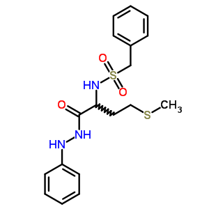 N-[1-(苯胺氨基甲酰)-3-甲基磺?；?丙基]-1-苯基-甲烷磺酰胺結(jié)構(gòu)式_7475-22-1結(jié)構(gòu)式