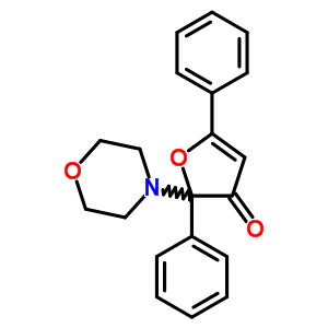 2-嗎啉-4-基-2,5-二苯基-呋喃-3-酮結(jié)構(gòu)式_7495-26-3結(jié)構(gòu)式