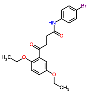 N-(4-溴苯基)-4-(2,5-二乙氧基苯基)-4-氧代-丁酰胺結(jié)構(gòu)式_7500-11-0結(jié)構(gòu)式
