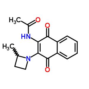 N-[3-(2-甲基氮雜啶-1-基)-1,4-二氧代-萘-2-基]乙酰胺結(jié)構(gòu)式_7512-41-6結(jié)構(gòu)式