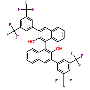 (R)-(+)-3,3′-雙(3,5-雙(三氟甲基)苯基)-1,1′-聯(lián)萘-2,2-二酚結(jié)構(gòu)式_756491-54-0結(jié)構(gòu)式