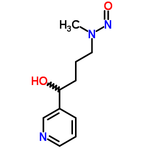 4-(甲基硝基s氨基)-1-(3-吡啶)-1-丁醇結(jié)構(gòu)式_76014-81-8結(jié)構(gòu)式
