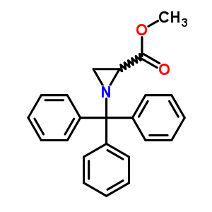 1-(三苯基甲基)-2-氮丙啶羧酸甲酯結(jié)構(gòu)式_76357-18-1結(jié)構(gòu)式